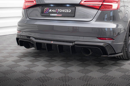Rear Valance suitable for Audi A3 S-Line Sportback 8V Facelift (Version with single exhausts on both sides)