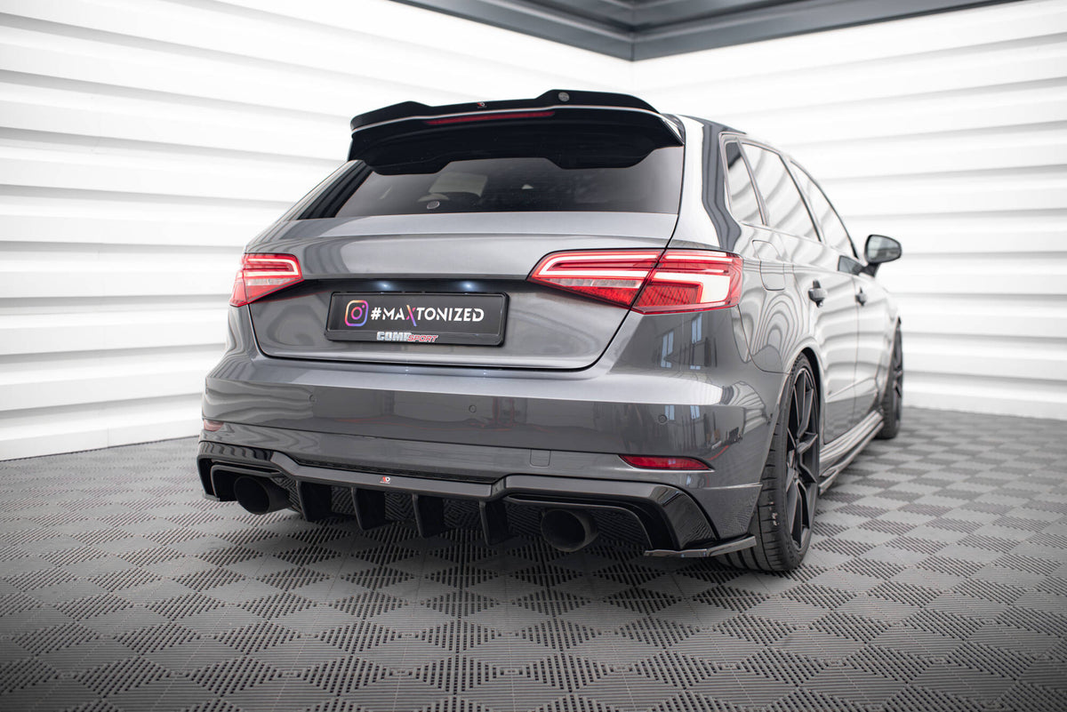 Rear Valance suitable for Audi A3 S-Line Sportback 8V Facelift (Version with single exhausts on both sides)