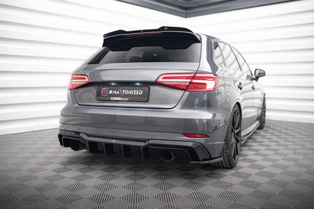 Rear Valance suitable for Audi A3 S-Line Sportback 8V Facelift (Version with single exhausts on both sides)