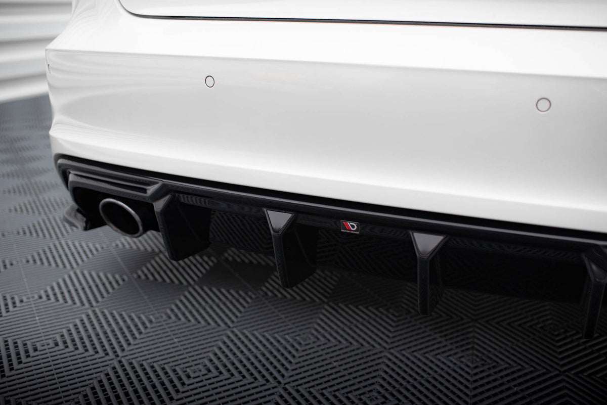Rear Valance suitable for Audi A3 S-Line Sportback 8V (Version with single exhaust tips on one side)