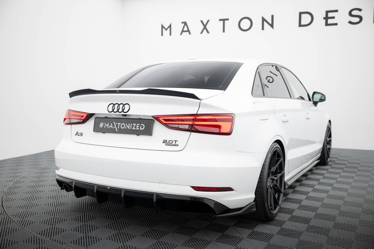 Rear Valance suitable for Audi A3 Sedan 8V Facelift (Version with single exhaust tips on one side)