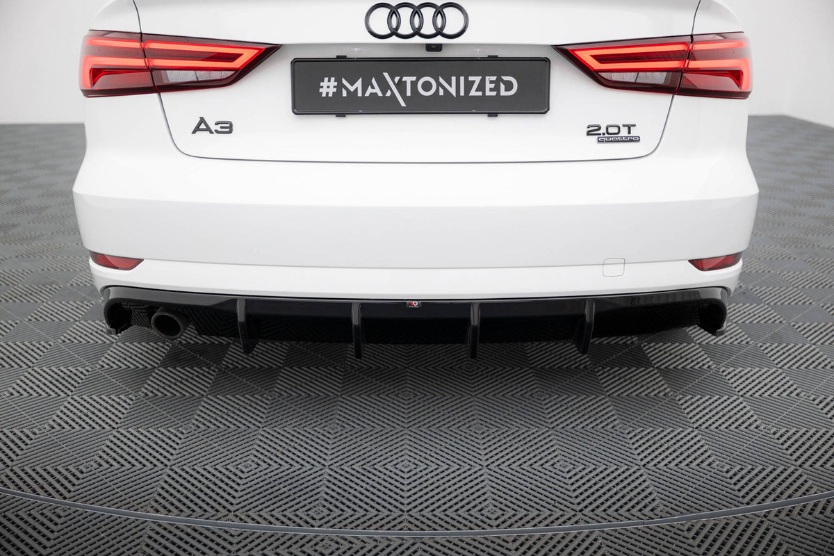 Rear Valance suitable for Audi A3 Sedan 8V Facelift (Version with single exhaust tips on one side)