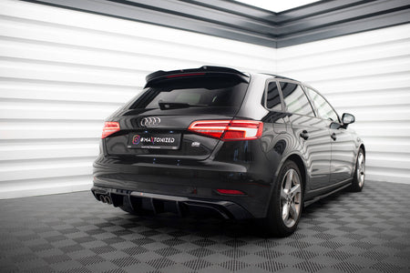 Rear Valance suitable for Audi A3 Sportback 8V Facelift (Version with double exhaust tip)