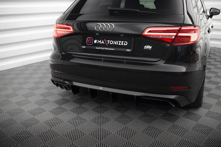 Rear Valance suitable for Audi A3 Sportback 8V Facelift (Version with double exhaust tip)
