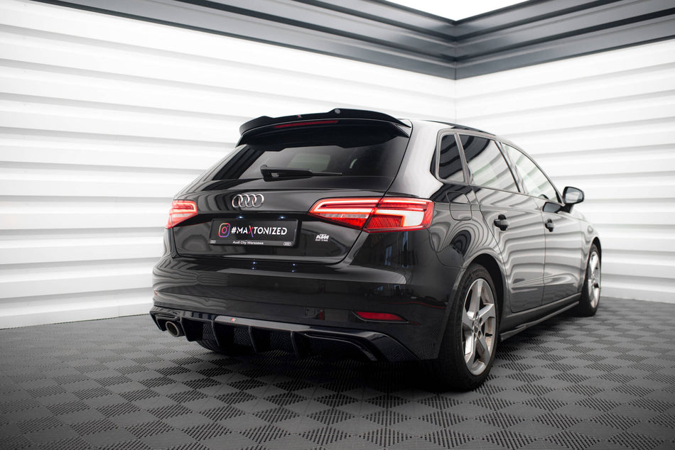 Rear Valance suitable for Audi A3 Sportback 8V Facelift (Version with one exhaust tip on single side)