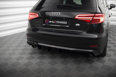 Rear Valance suitable for Audi A3 Sportback 8V Facelift (Version with one exhaust tip on single side)