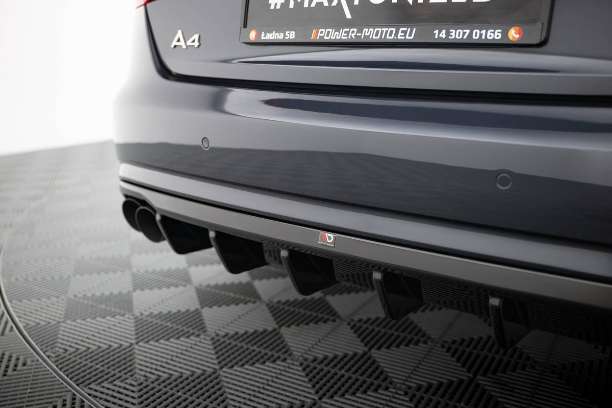 Rear Valance suitable for Audi A4 B8 Facelift (Version with dual exhausts on both sides)