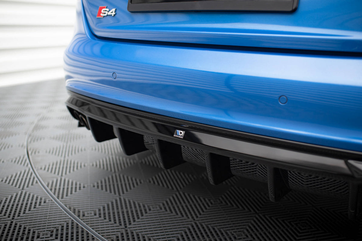 Rear Valance suitable for Audi A4 S-Line Sedan / Avant B8 (Version with dual exhaust tips on one side)