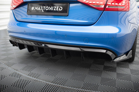 Rear Valance suitable for Audi A4 S-Line Sedan / Avant B8 (Version with dual exhaust tips on one side)