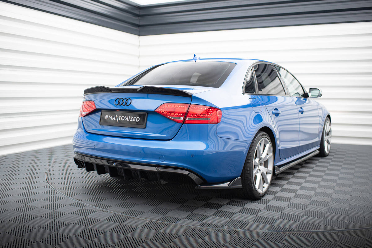 Rear Valance suitable for Audi A4 S-Line Sedan / Avant B8 (Version with dual exhaust tips on one side)