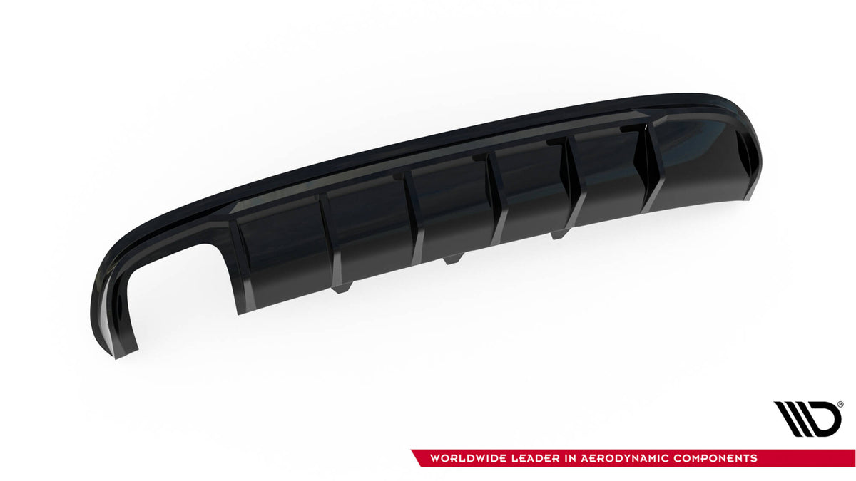 Rear Valance suitable for Audi A4 S-Line Sedan / Avant B8 (Version with dual exhaust tips on one side)