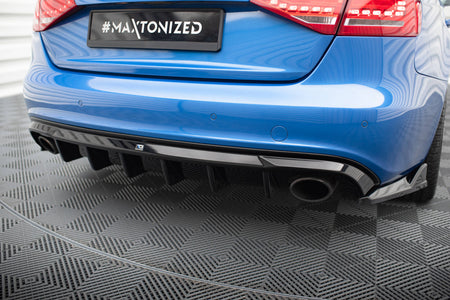 Rear Valance suitable for Audi A4 S-Line Sedan / Avant B8 (Version with single exhaust tips on both sides)