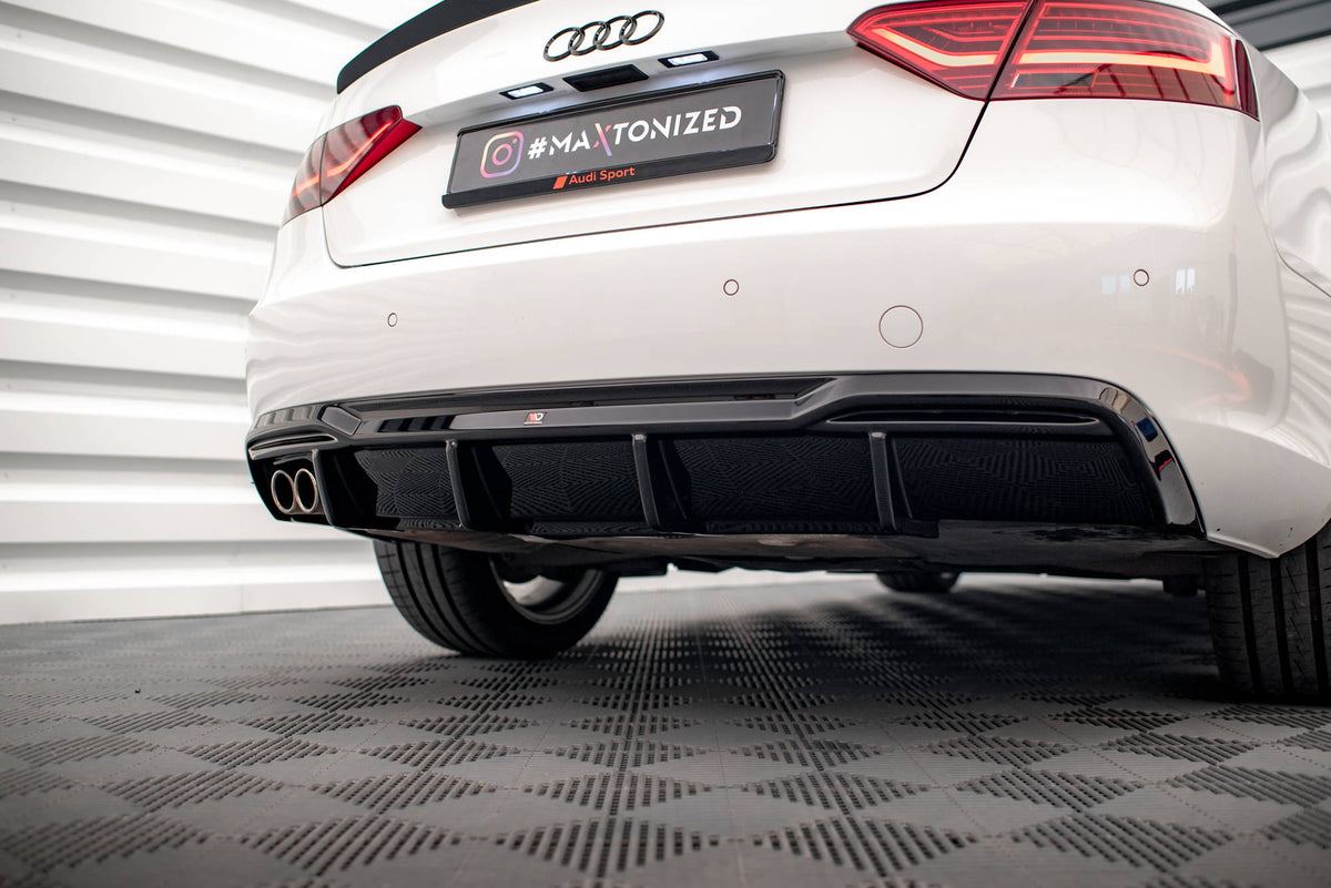 Rear Valance suitable for Audi A5 Coupe 8T Facelift (Version with dual exhausts on one side)