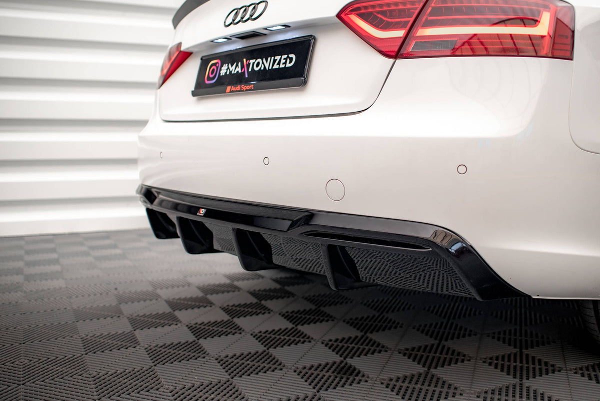 Rear Valance suitable for Audi A5 Coupe 8T Facelift (Version with dual exhausts on one side)