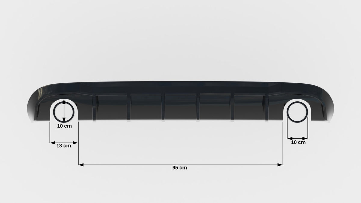 Rear Valance suitable for Audi A5 S-Line Sportback 8T (Version with single exhaust tips on both sides)