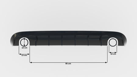 Rear Valance suitable for Audi A5 S-Line Sportback 8T (Version with single exhaust tips on both sides)
