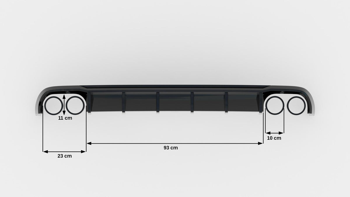 Rear Valance suitable for Audi A6 Sedan / Avant C7 (Version with dual exhausts on both sides)