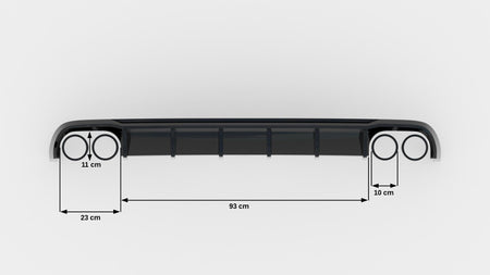 Rear Valance suitable for Audi A6 Sedan / Avant C7 (Version with dual exhausts on both sides)