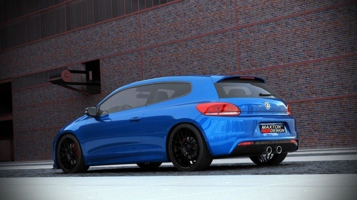 Rear valance suitable for VW Scirocco III R with 2 exhaust holes