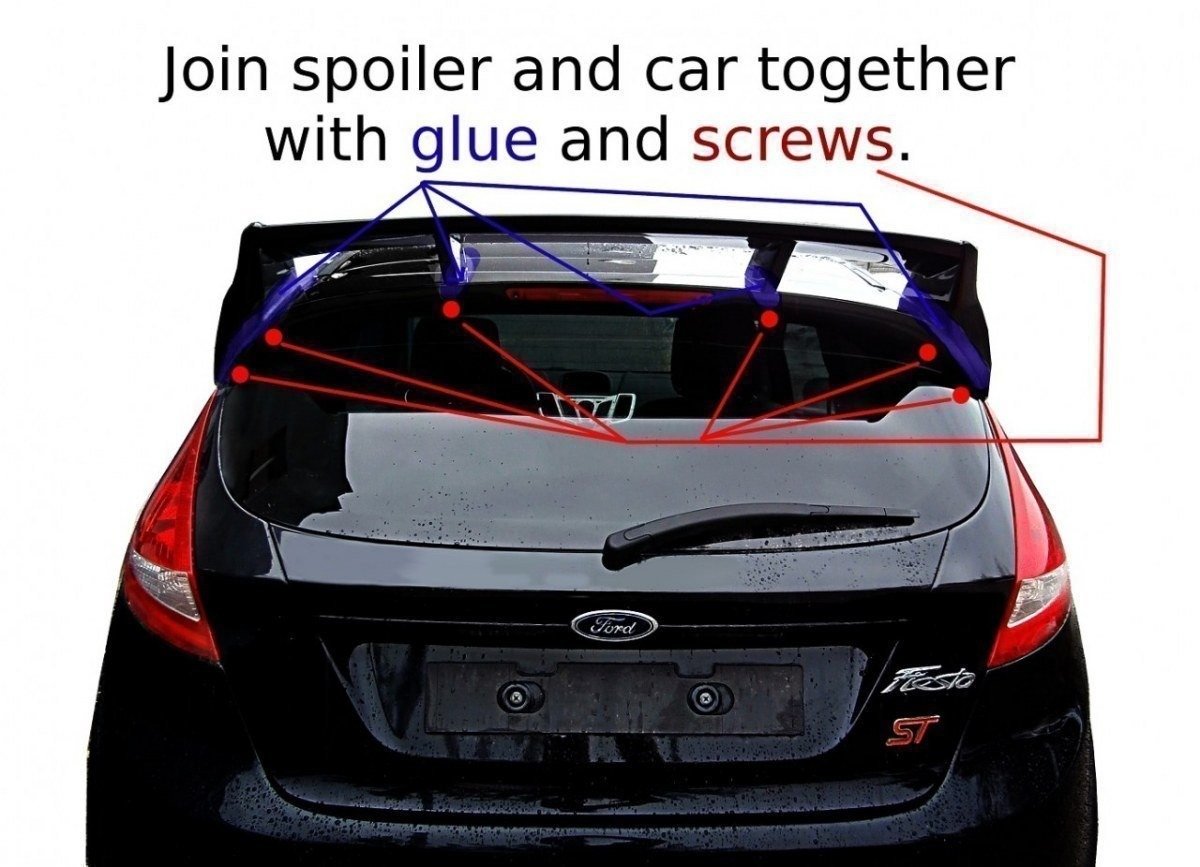 Roof Spoiler (RS Look) suitable for Ford Fiesta Mk7 / Mk7 FL
