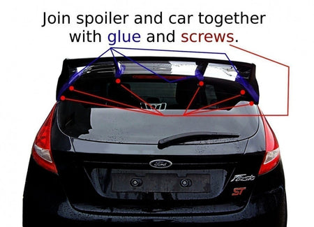 Roof Spoiler (RS Look) suitable for Ford Fiesta Mk7 / Mk7 FL