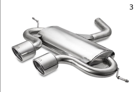 SPORTS EXHAUST MUFFLER EXHAUST suitable for VOLKSWAGEN GOLF VI, GOLF V R32,  SCIROCCO 3