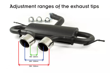 SPORTS EXHAUST MUFFLER EXHAUST suitable for VOLKSWAGEN GOLF VI, GOLF V R32,  SCIROCCO 3
