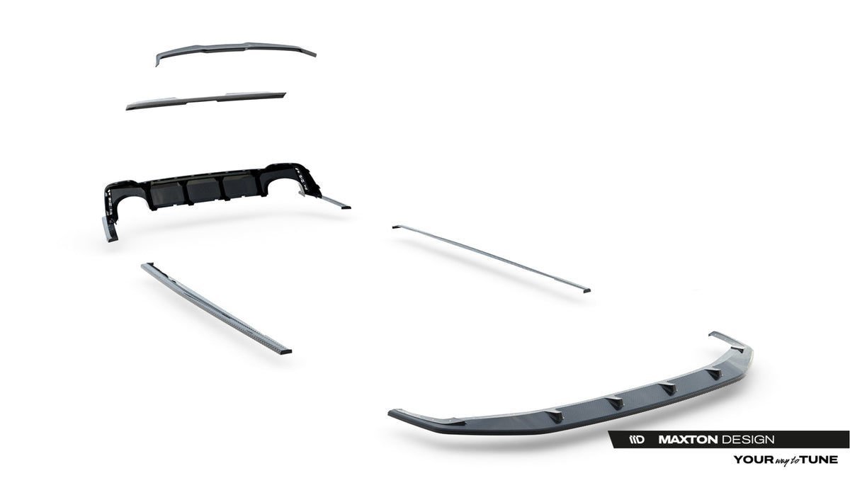Set of Prepreg Carbon Fiber Splitters suitable for Audi RS6 C8 / C8 Facelift