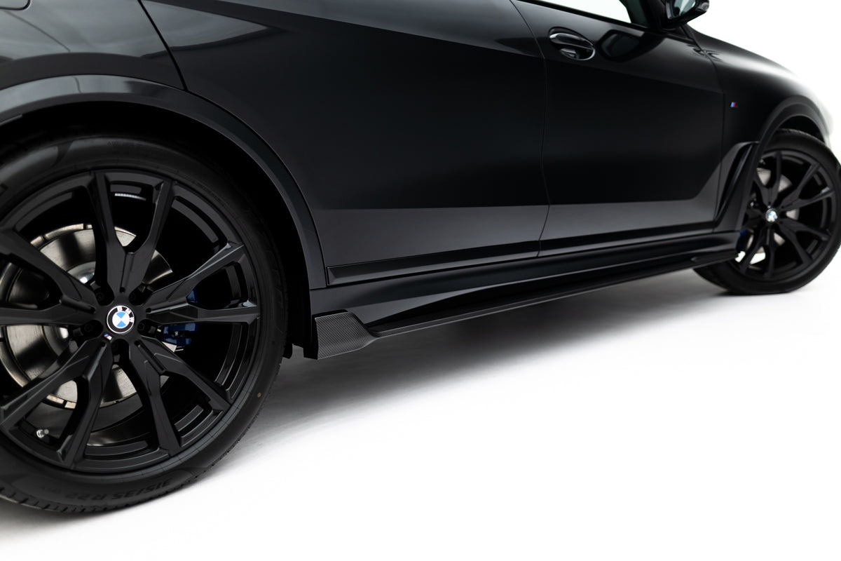 Set of Prepreg Carbon Splitters V.2 suitable for BMW X7 M-Pack G07 Facelift