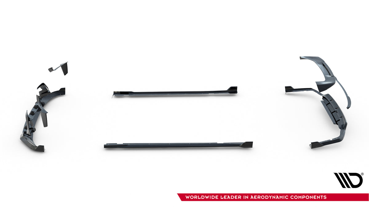 Set of Prepreg Carbon Splitters V.2 suitable for BMW X7 M-Pack G07 Facelift
