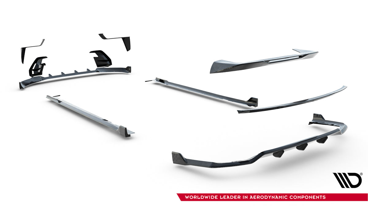 Set of Prepreg Carbon Splitters V.2 suitable for BMW X7 M-Pack G07 Facelift