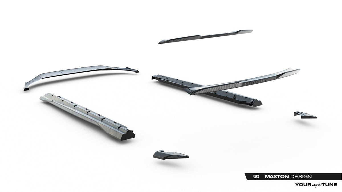 Set of Prepreg Carbon Splitters suitable for Audi Q8 S-Line Mk1 Facelift