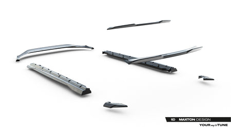 Set of Prepreg Carbon Splitters suitable for Audi Q8 S-Line Mk1 Facelift