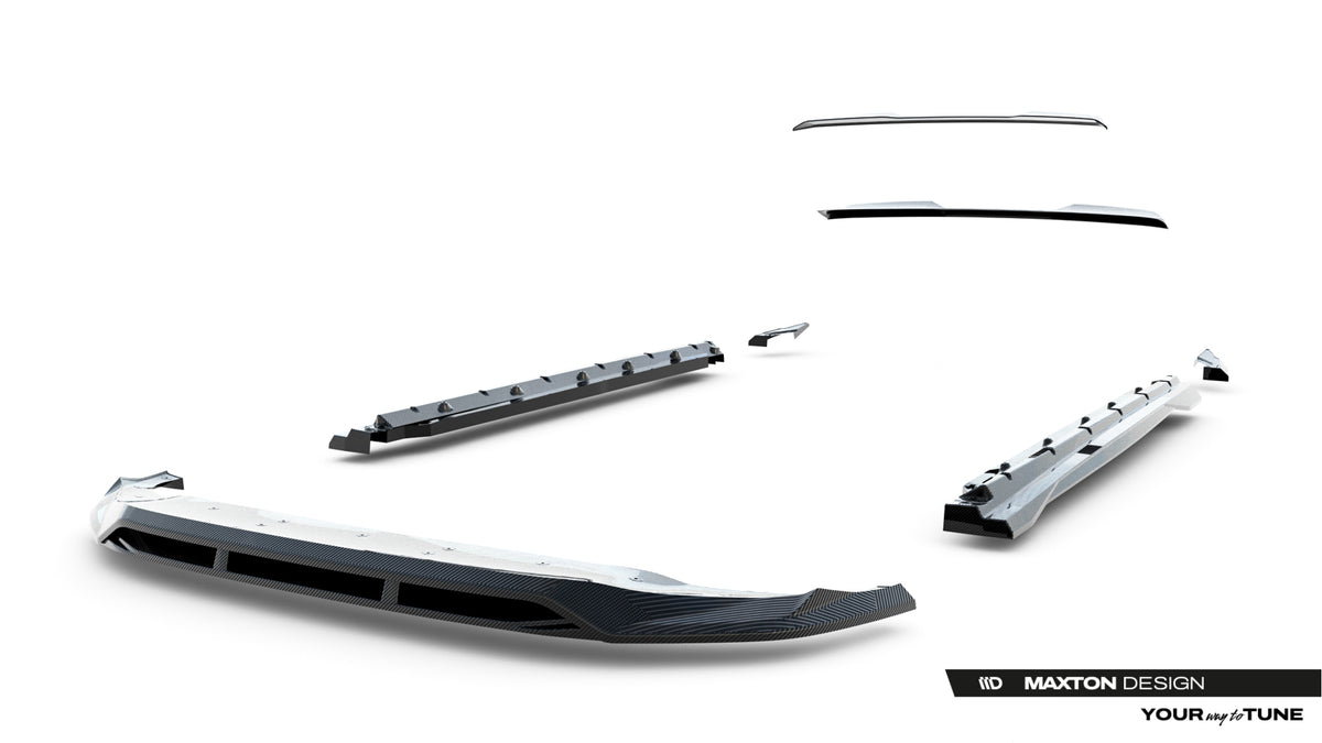 Set of Prepreg Carbon Splitters suitable for Audi Q8 S-Line Mk1 Facelift