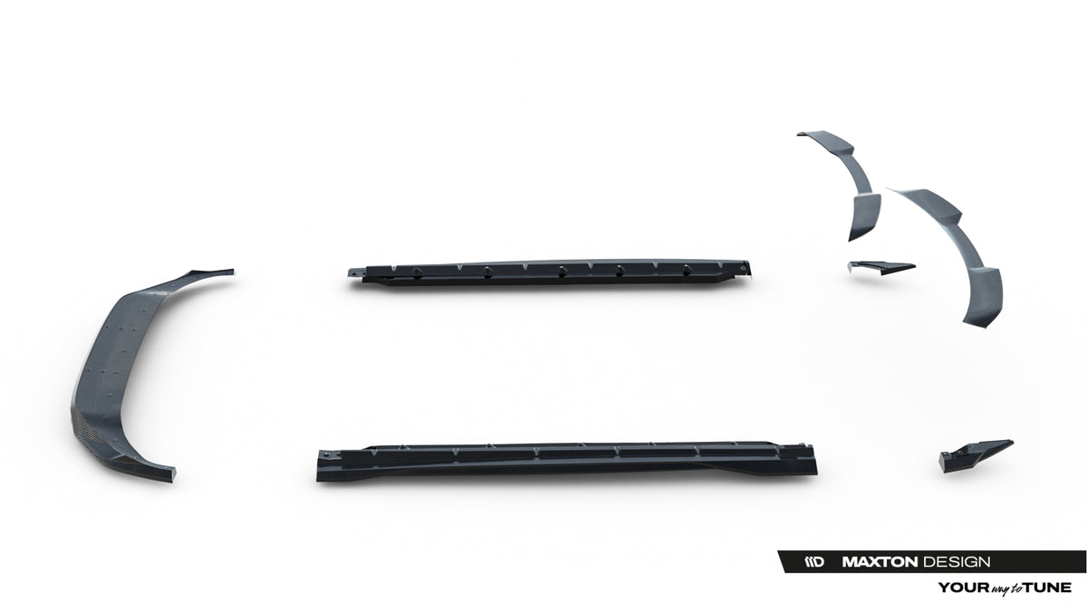 Set of Prepreg Carbon Splitters suitable for Audi Q8 S-Line Mk1 Facelift