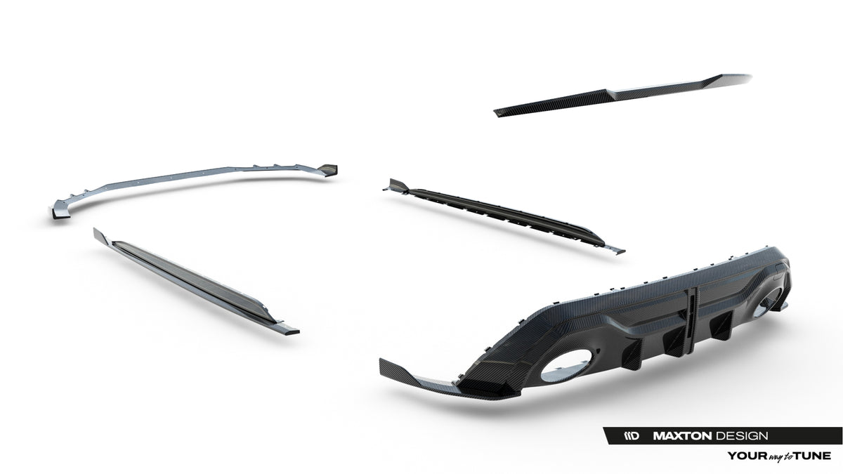 Set of Prepreg Carbon Splitters suitable for Audi RS3 Sedan 8Y Facelift