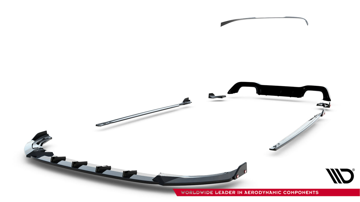 Set of Splitters V.4 suitable for Volkswagen Golf R Hatchback Mk8 Facelift