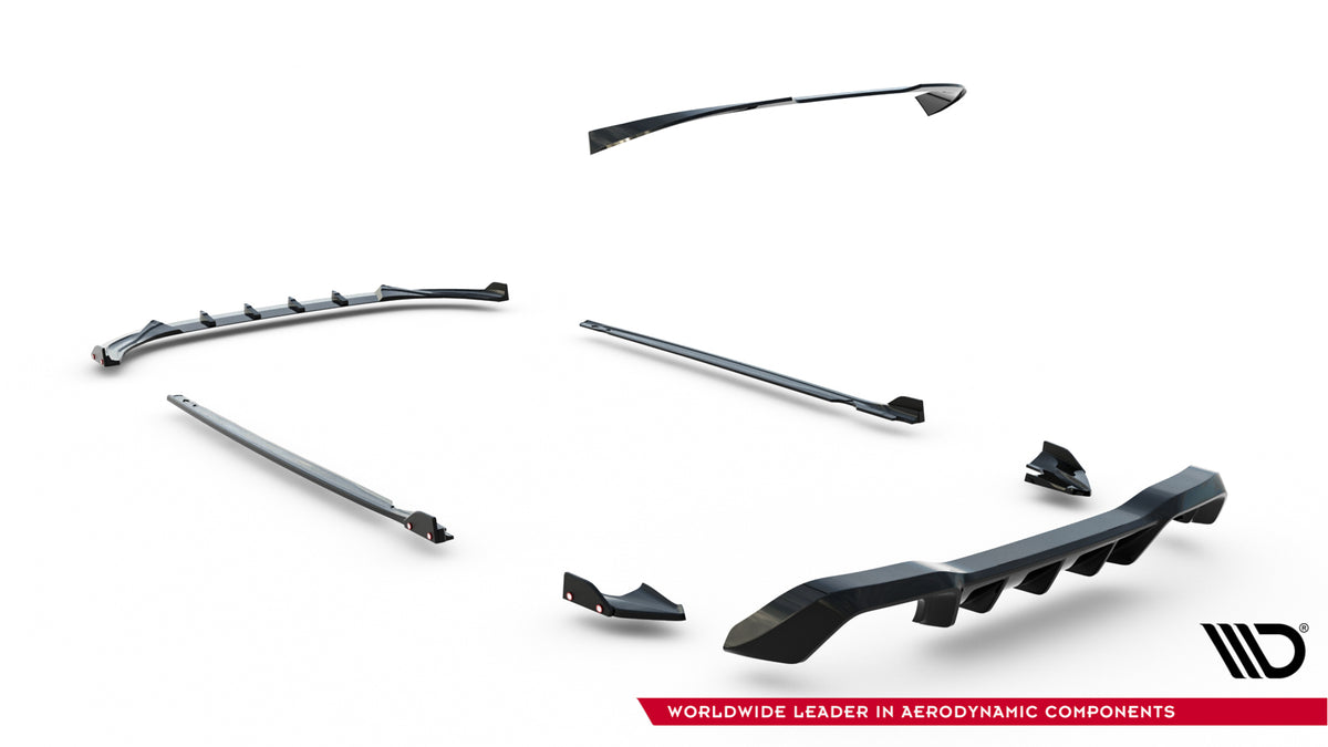 Set of Splitters V.4 suitable for Volkswagen Golf R Hatchback Mk8 Facelift