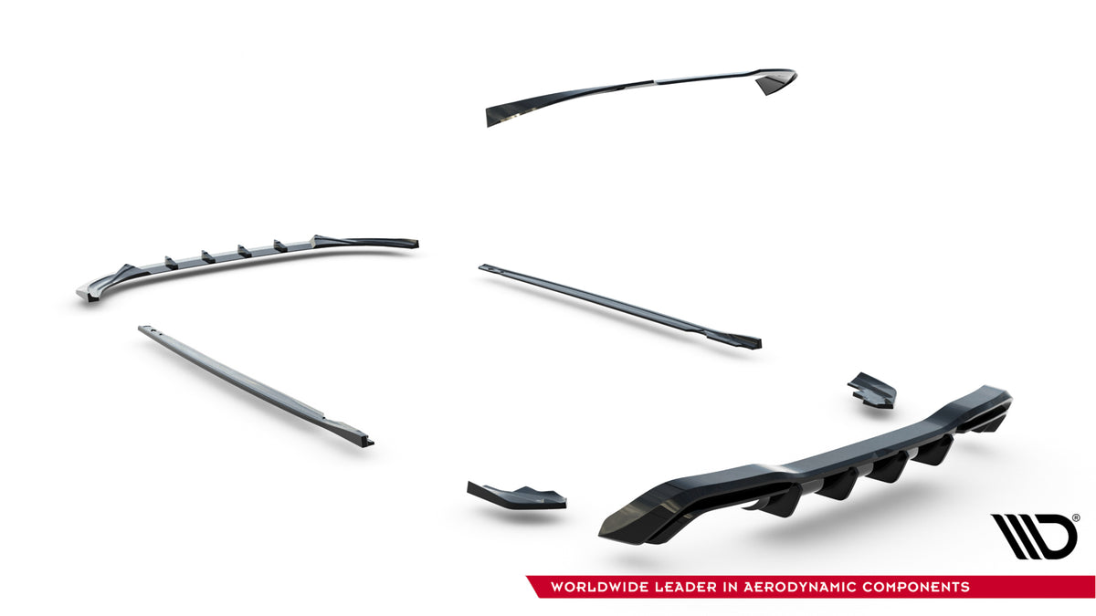 Set of Splitters V.5 suitable for Volkswagen Golf R Hatchback Mk8 Facelift