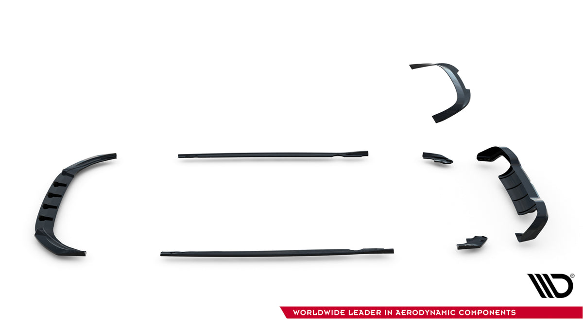 Set of Splitters V.5 suitable for Volkswagen Golf R Hatchback Mk8 Facelift