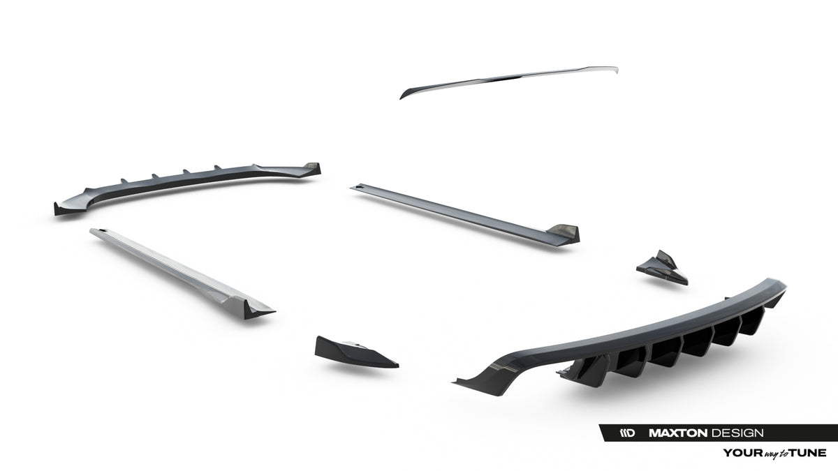 Set of Splitters suitable for Porsche Macan GTS / Sport Design Mk1 Facelift