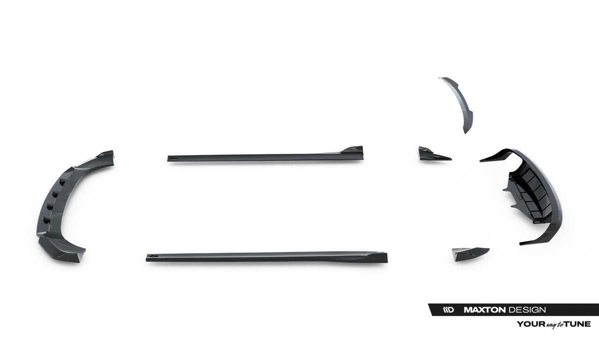 Set of Splitters suitable for Porsche Macan GTS / Sport Design Mk1 Facelift