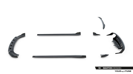 Set of Splitters suitable for Porsche Macan GTS / Sport Design Mk1 Facelift