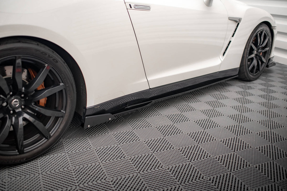 Side Skirts Diffusers + Flaps suitable for Nissan GTR R35 Facelift