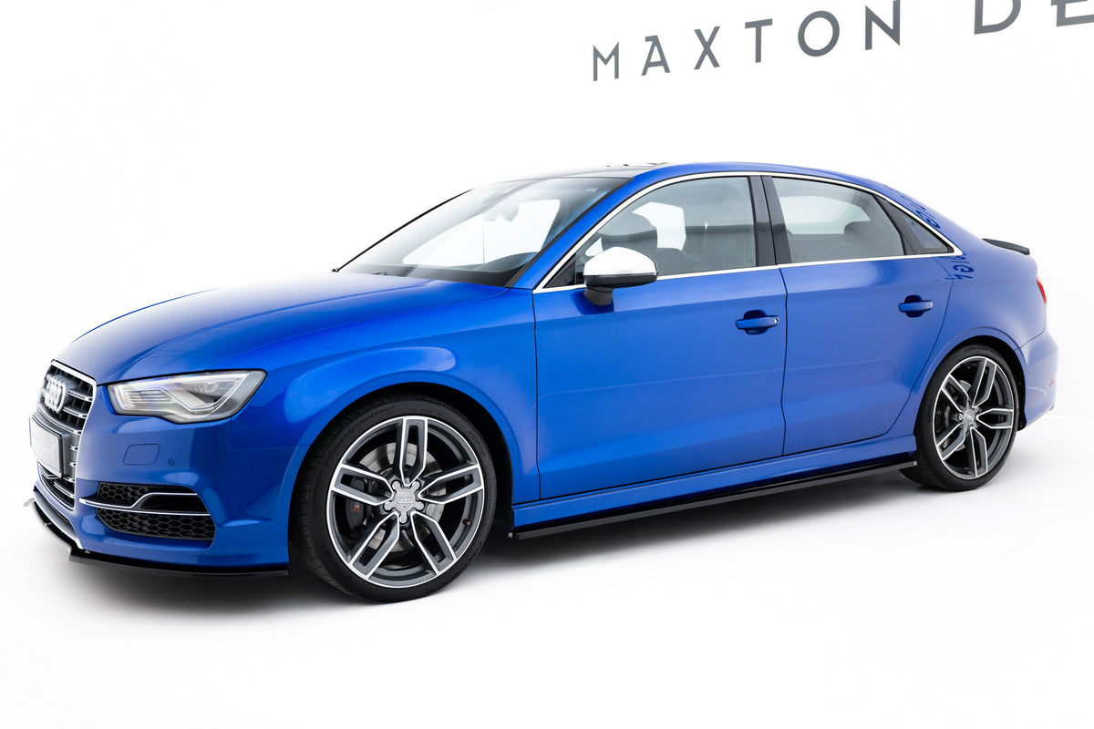 Side Skirts Diffusers V.1 suitable for Audi S3 / A3 S-Line 8V / 8V FL Sedan
