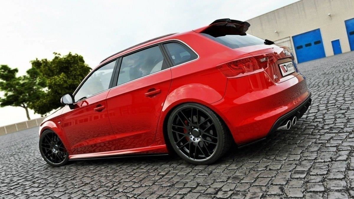 Side Skirts Diffusers V.1 suitable for Audi S3 / A3 S-Line Sportback 8V / 8V Facelift