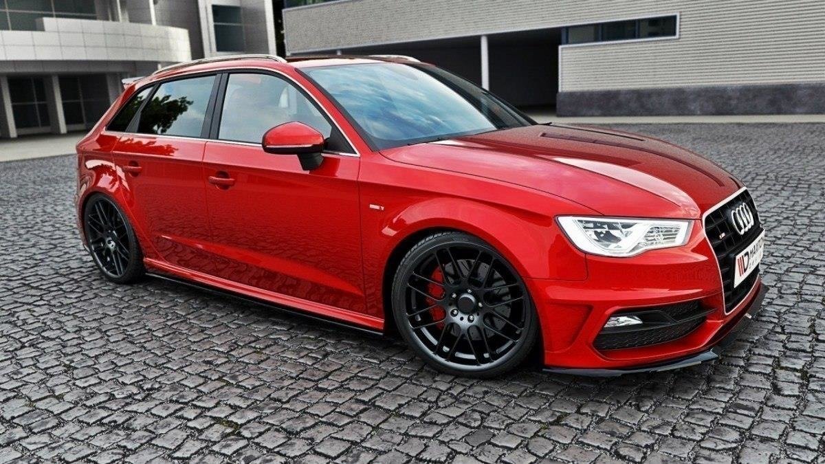 Side Skirts Diffusers V.1 suitable for Audi S3 / A3 S-Line Sportback 8V / 8V Facelift