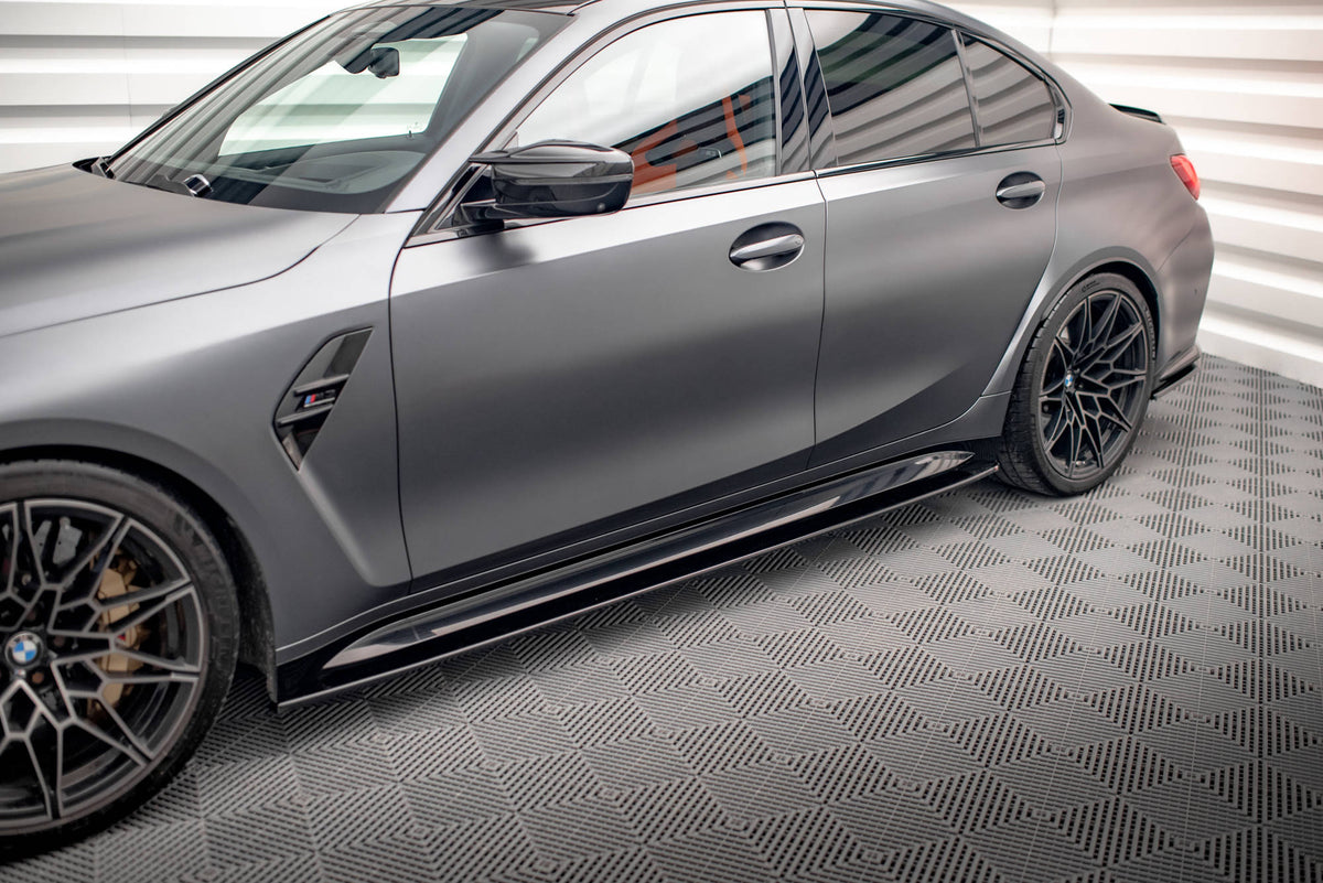 Side Skirts Diffusers V.1 suitable for BMW M3 Sedan / Touring G80 / G81