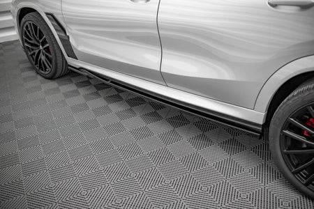 Side Skirts Diffusers V.1 suitable for BMW X6 M F96 / X6 M-Pack G06