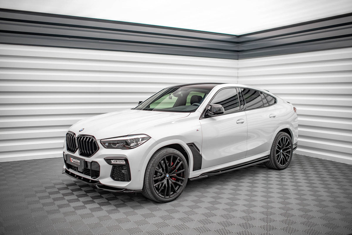 Side Skirts Diffusers V.1 suitable for BMW X6 M F96 / X6 M-Pack G06